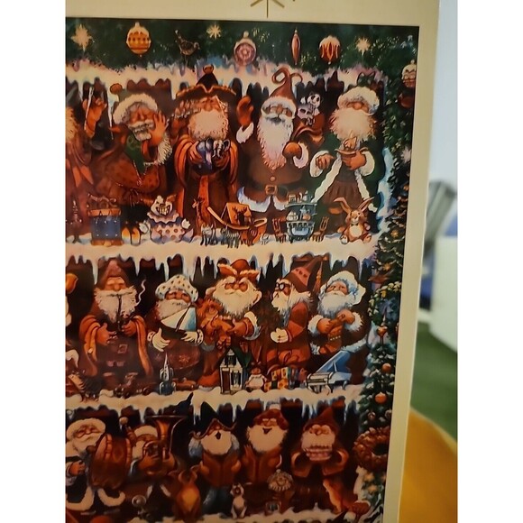 Vintage Christmas Puzzle Will The Real Santa? By Bill Bell 1000 Pieces US Jigsaw - Picture 4 of 8